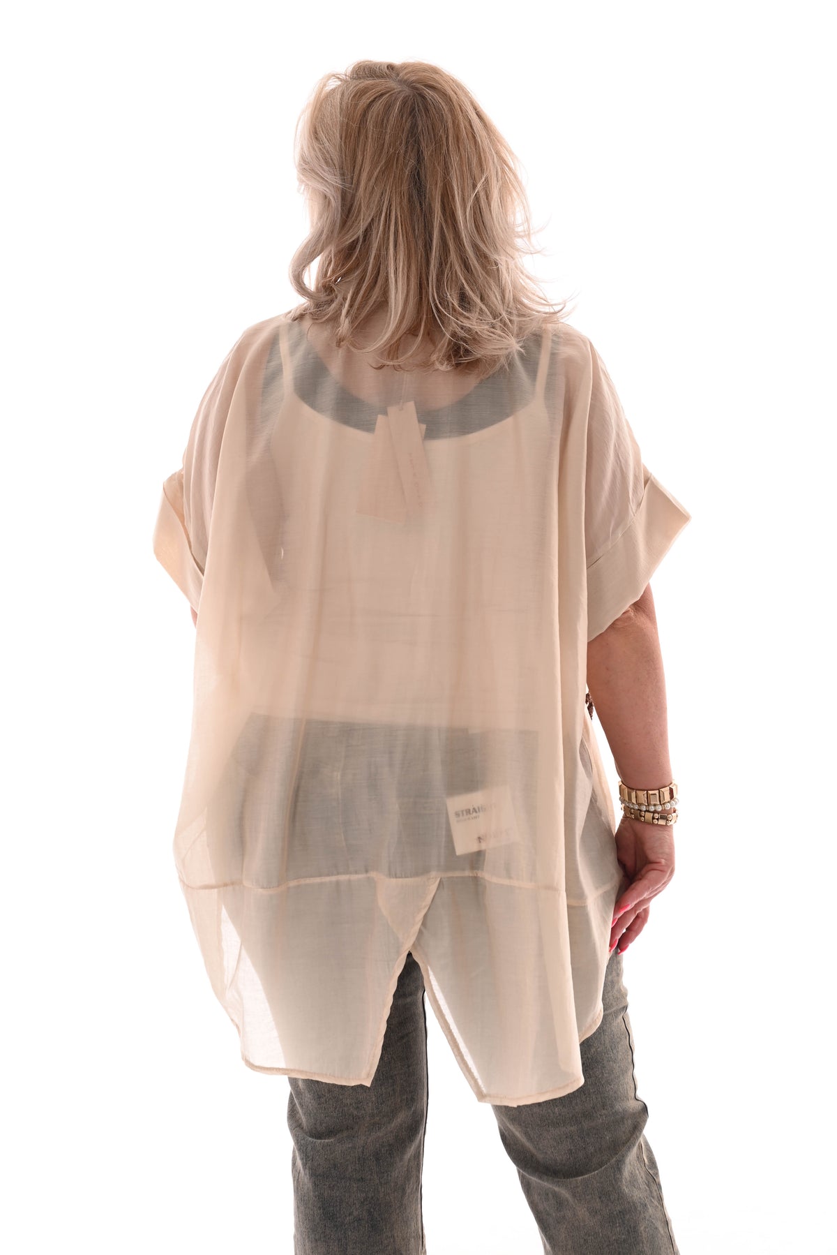 Blouse palms creme