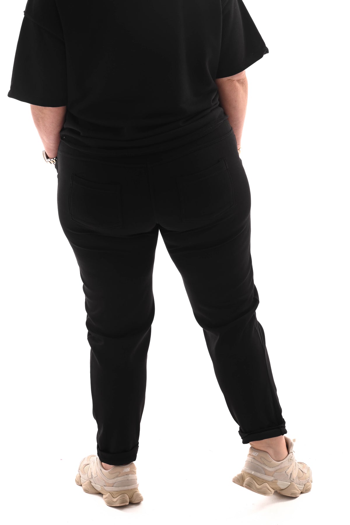 Jogger uni met grote zakken zwart