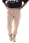 Jogger uni met grote zakken beige
