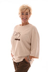 Sweater korte mouwen paris amour beige