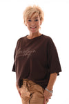 Sweater korte mouwen brooklyn bruin