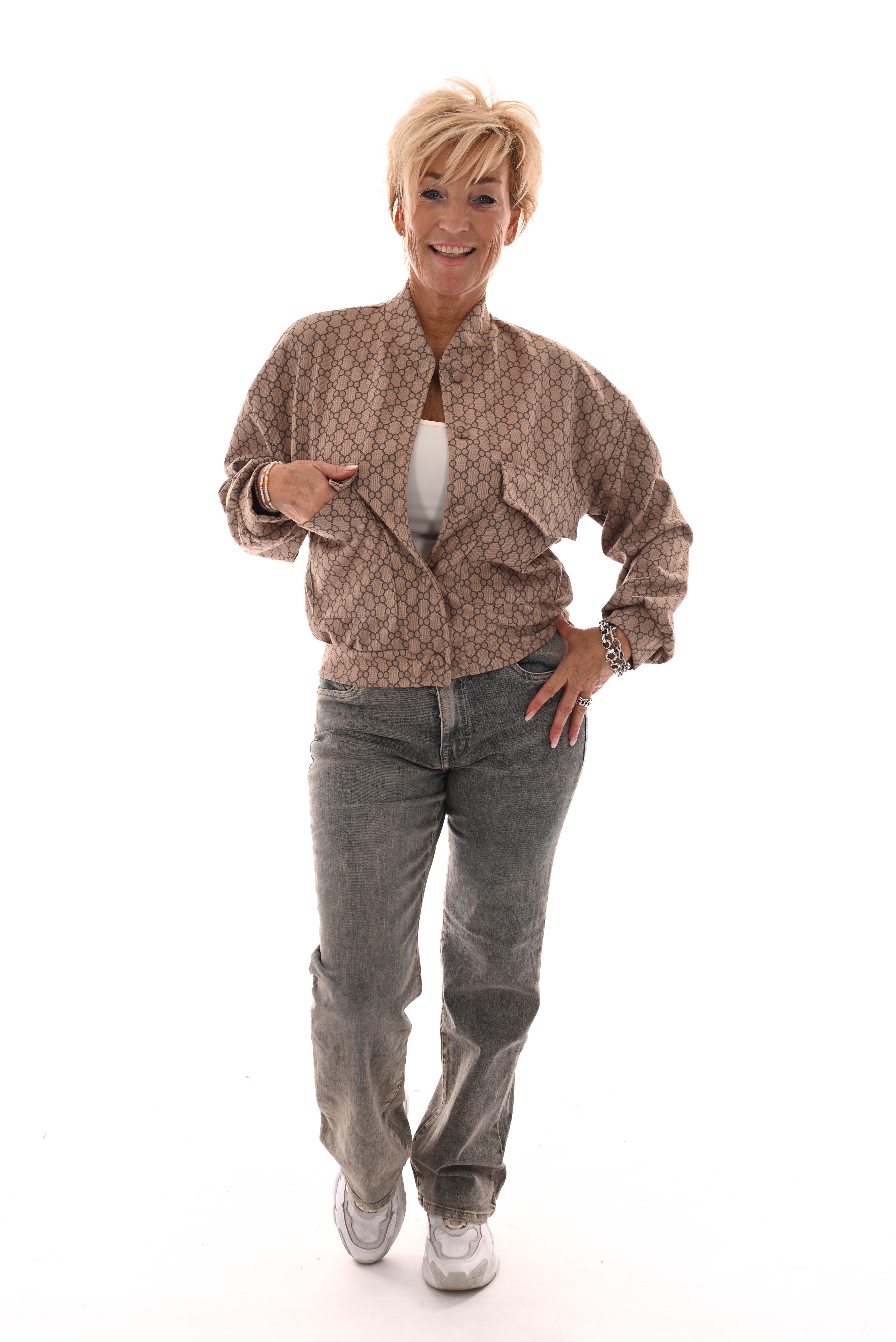 Korte cirkels jack beige