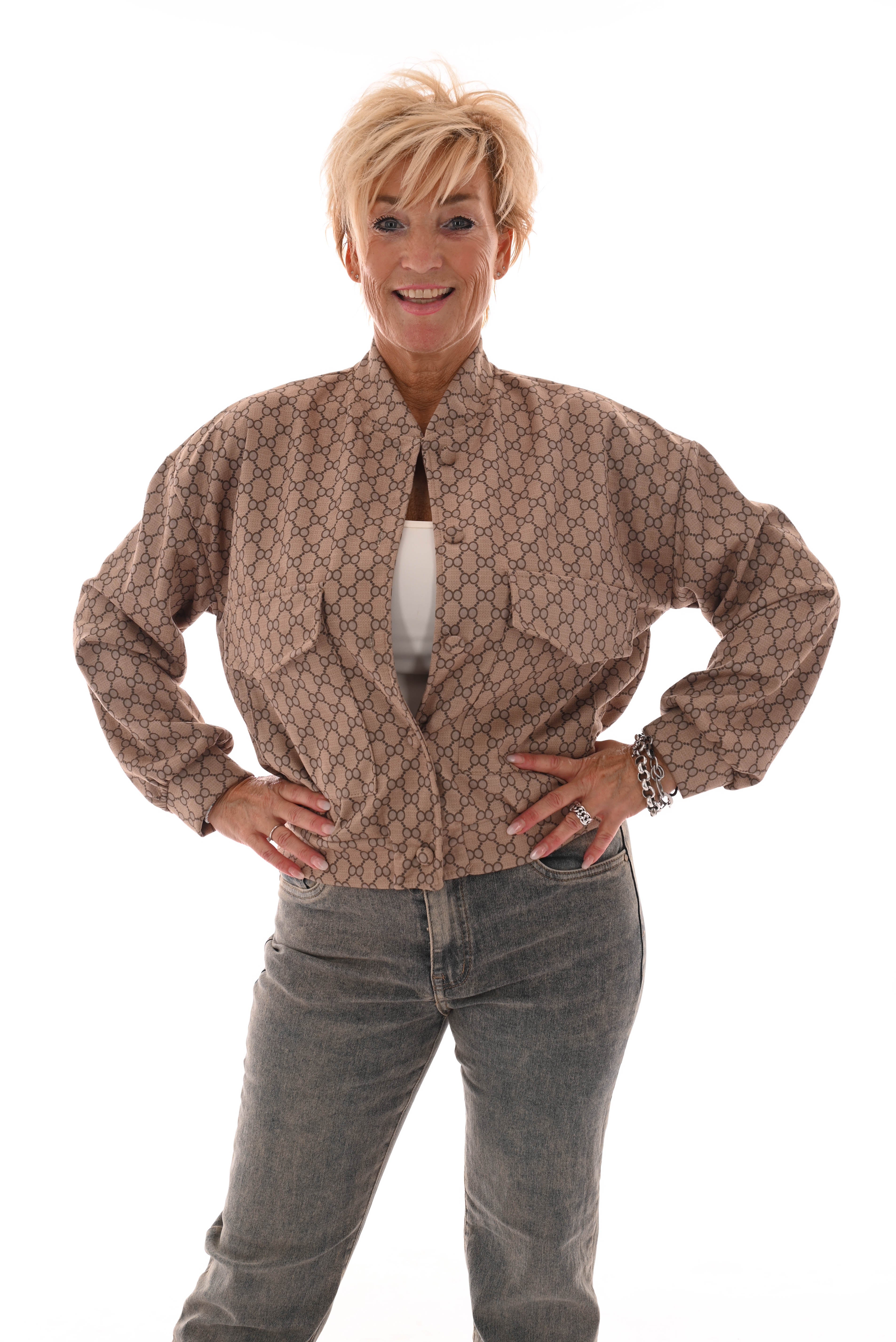 Korte cirkels jack beige