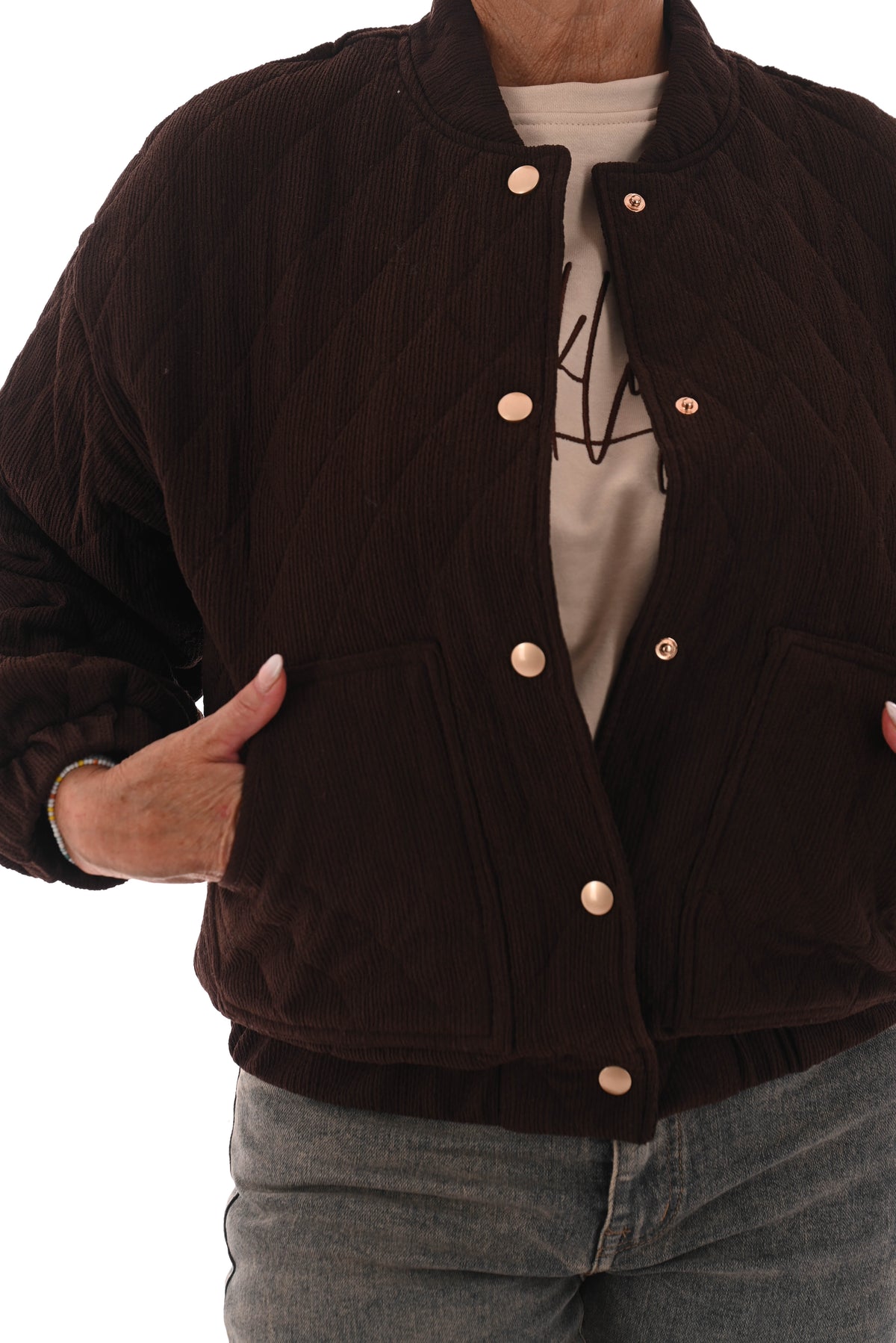 Bomber rib bruin