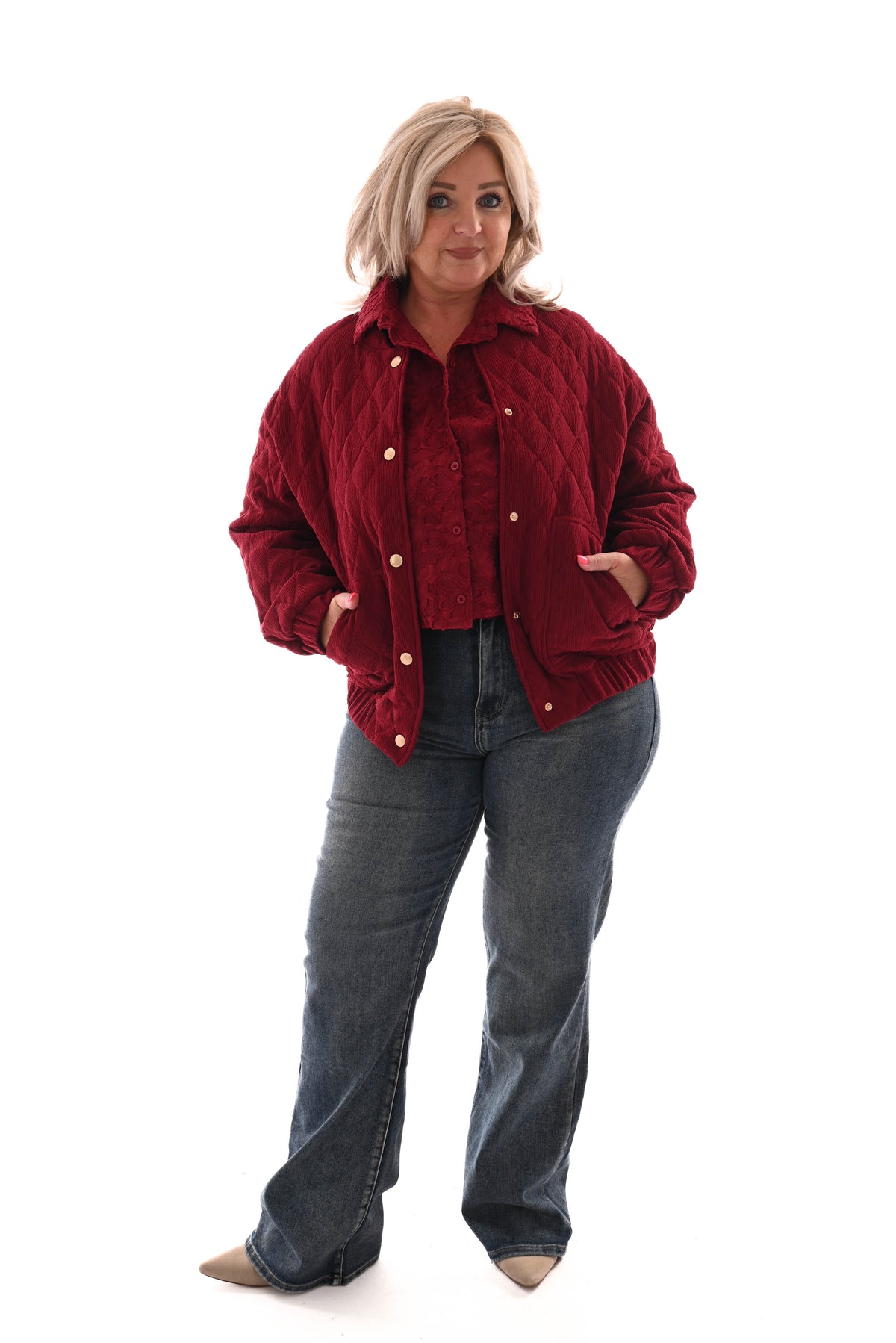 Bomber rib bordeaux