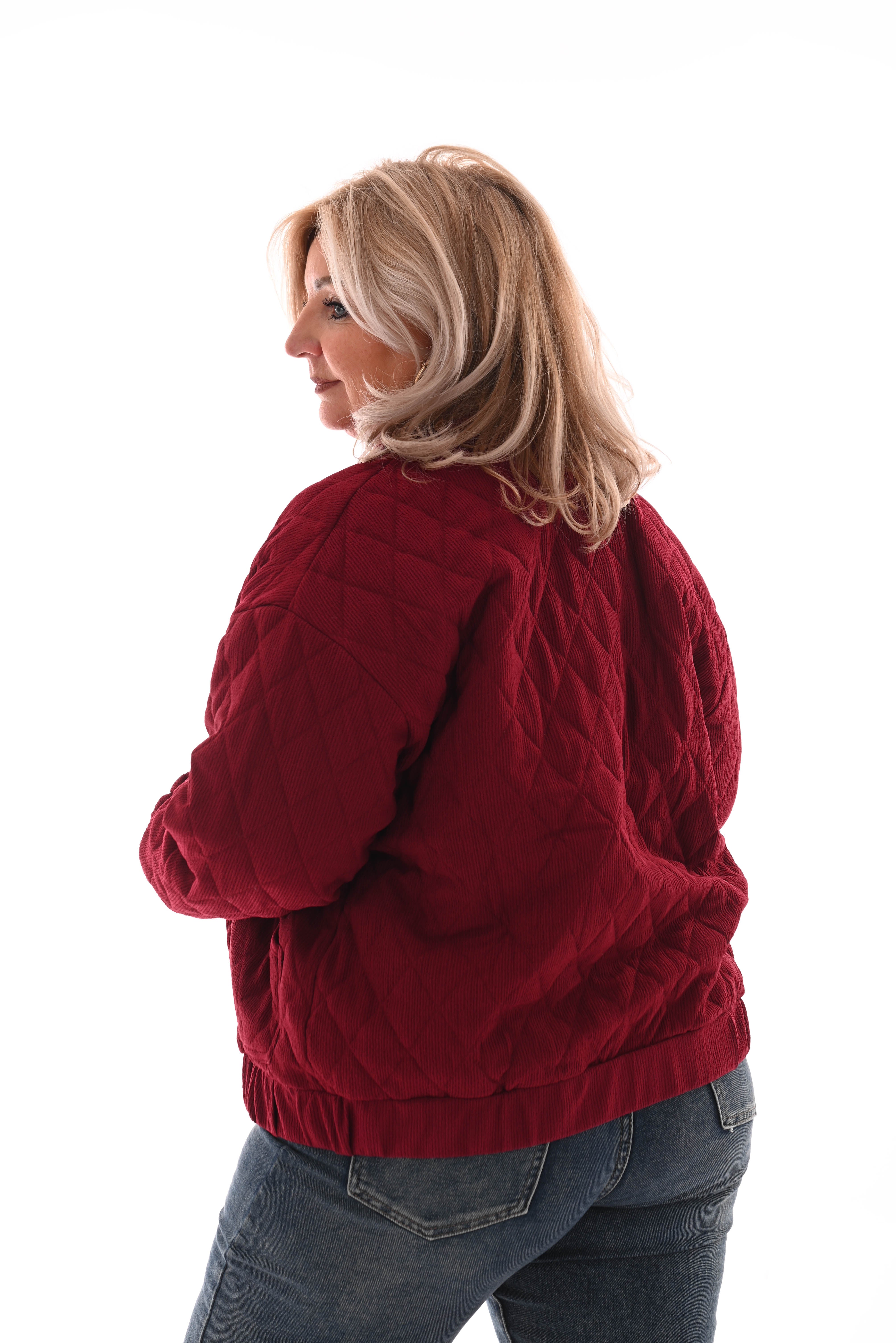 Bomber rib bordeaux