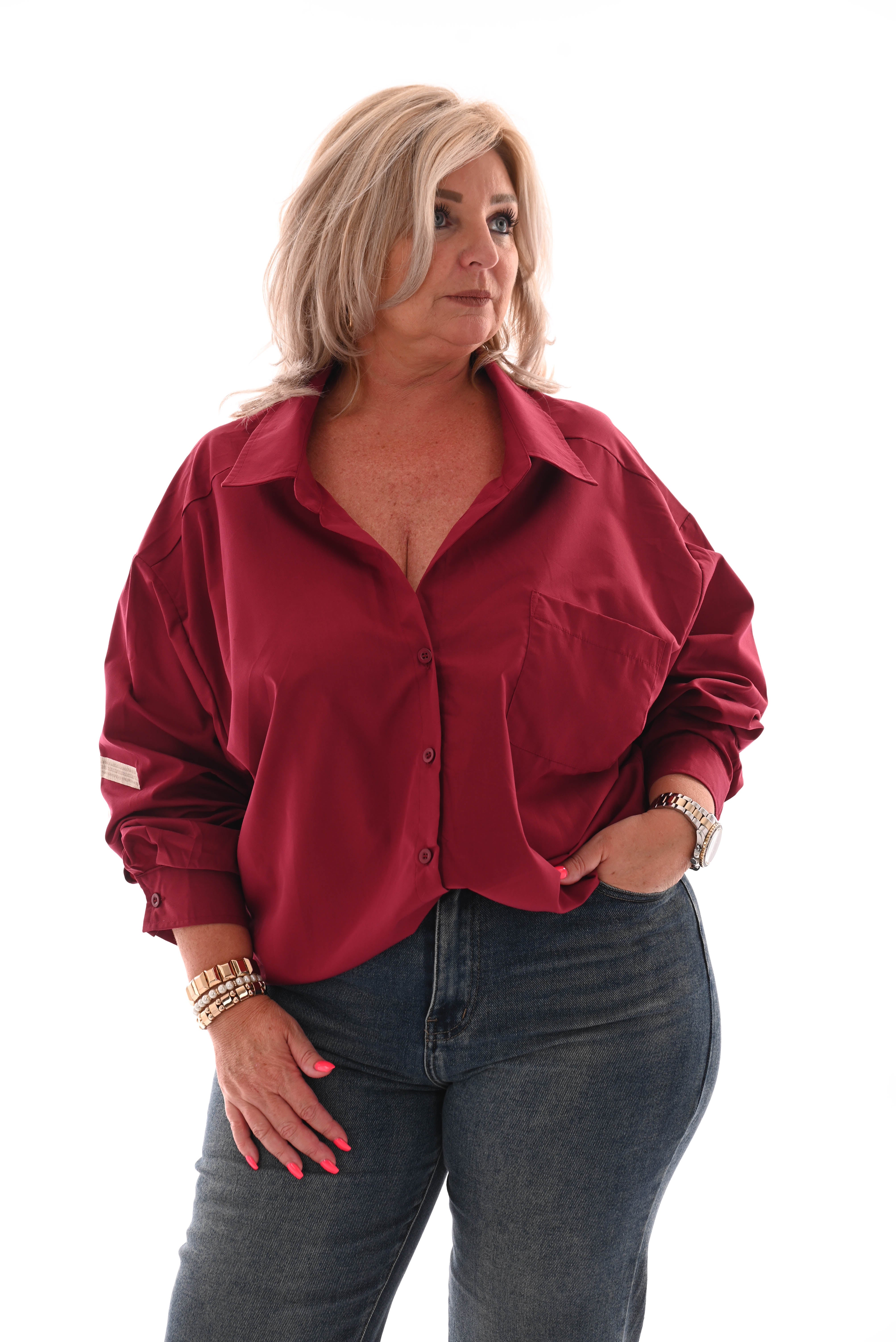 Blouse New York bordeaux