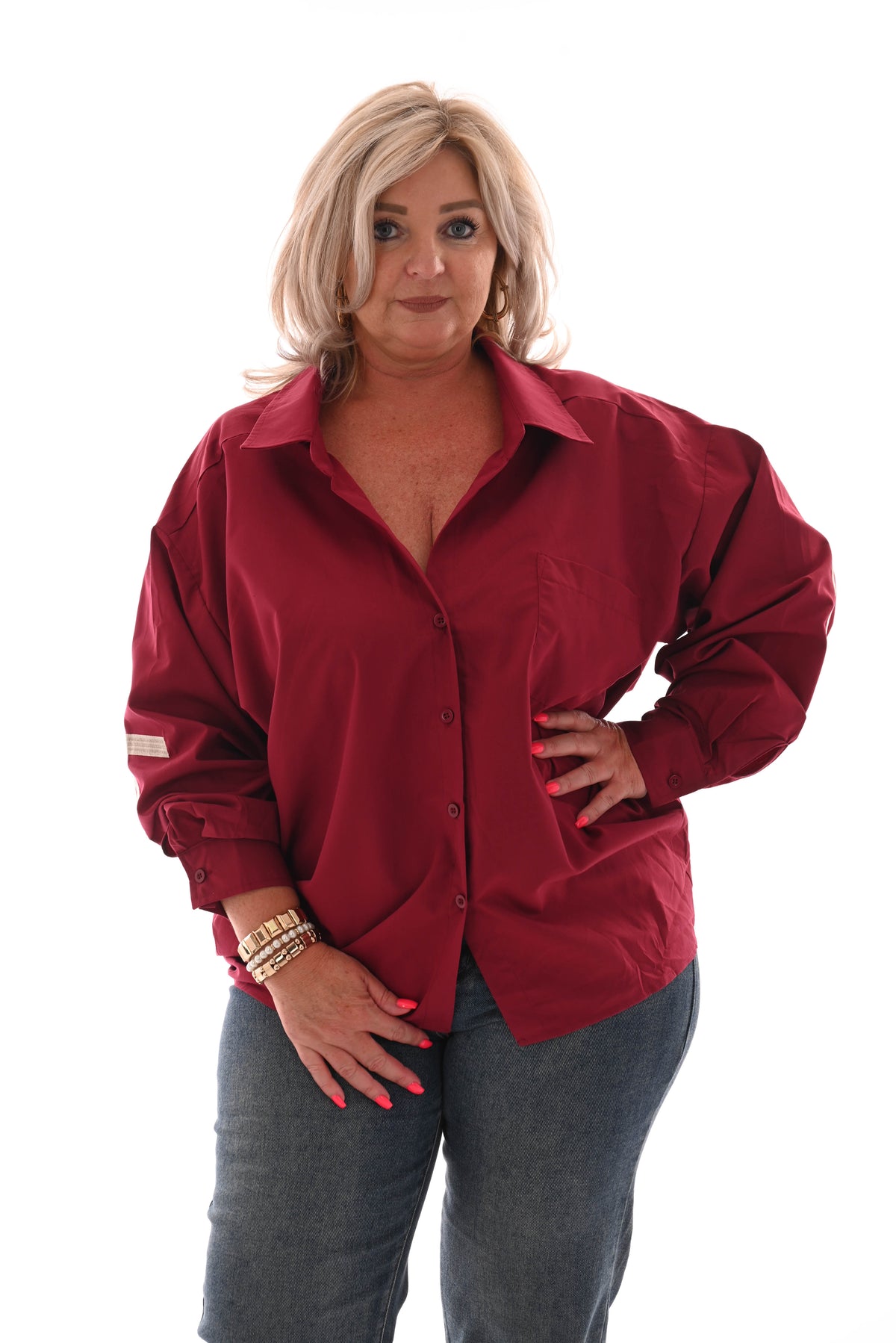 Blouse New York bordeaux