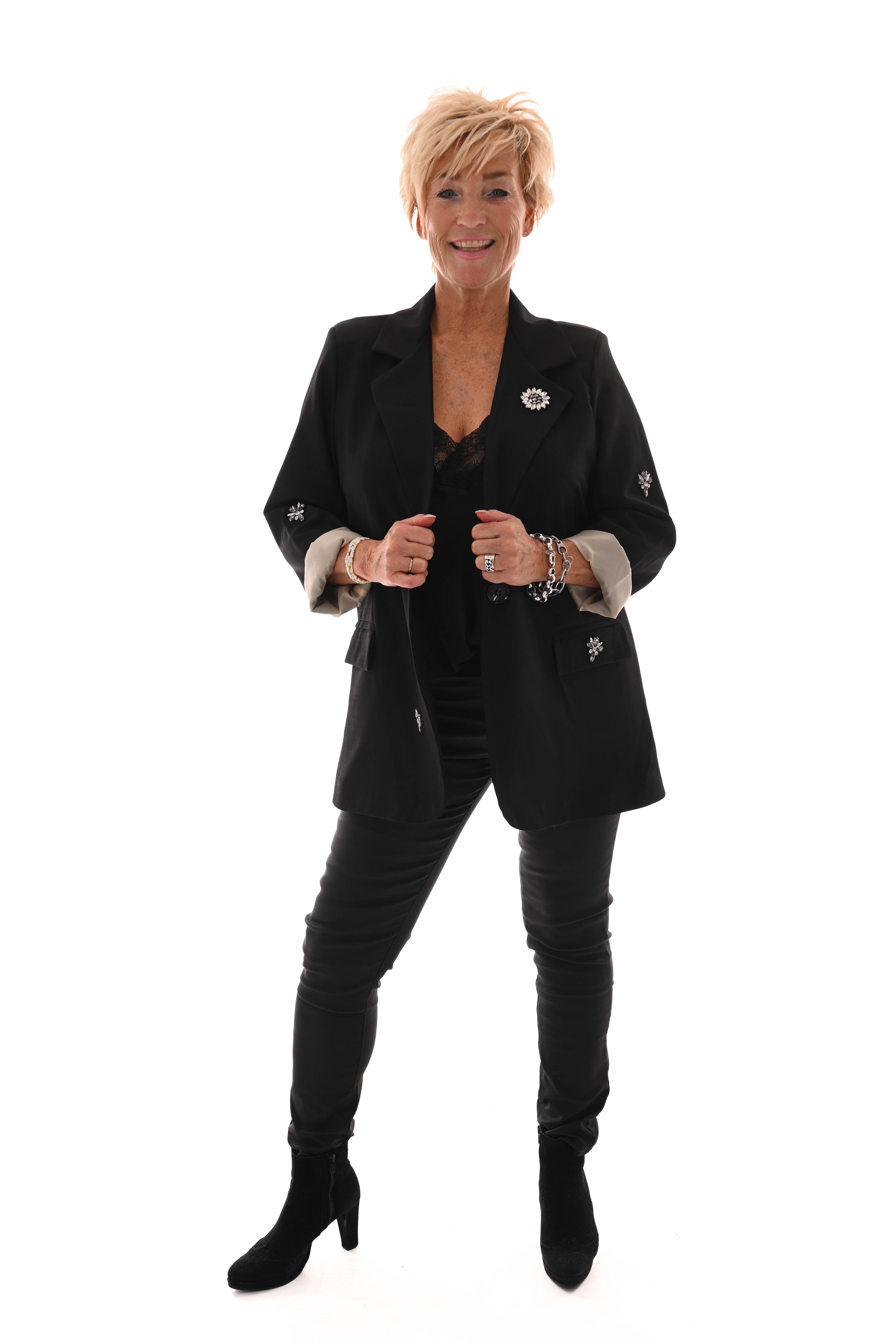 Blazer strass zwart