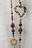 Ketting met panter hart multi colour