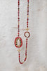 Ketting met ovaal detail rood