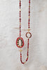 Ketting met ovaal detail rood