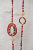 Ketting met ovaal detail rood