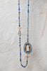 Ketting met ovaal detail blauw