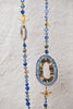 Ketting met ovaal detail blauw