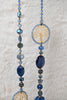 Ketting met cirkel levensboom blauw