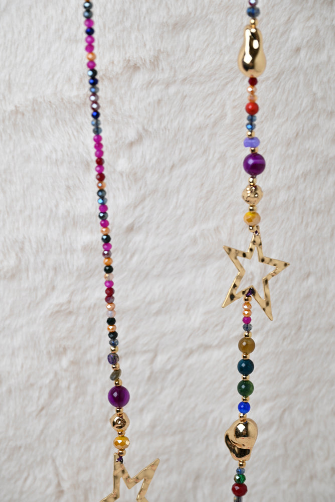 Ketting met gouden ster multi colour