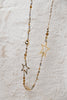 Ketting met gouden ster beige