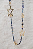 Ketting met gouden ster blauw