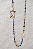 Ketting met gouden ster blauw