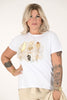 T-shirt met print louisa veren beige
