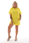 Twin set crepe short uni geel