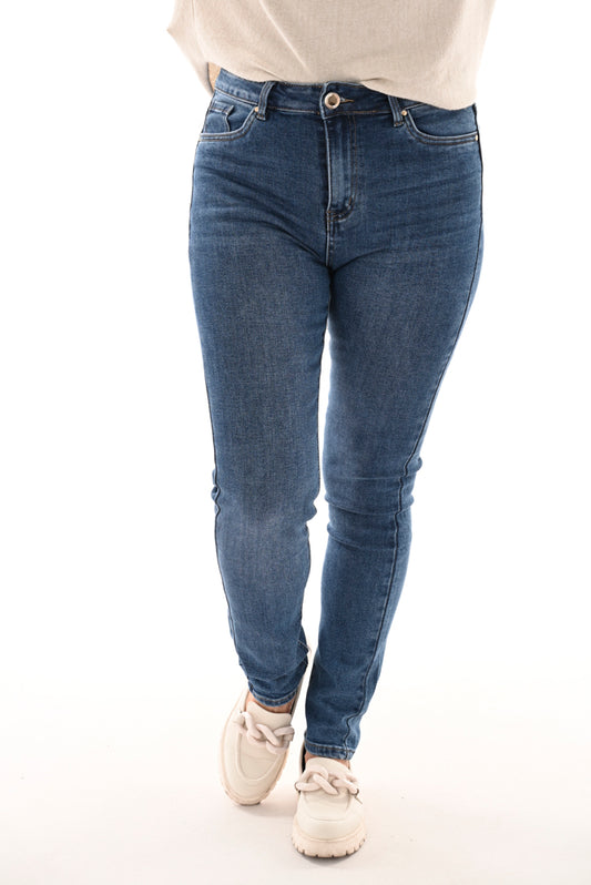 Goodies skinny jeans donkere wassing blauw