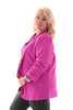 Blazer gedrapeerde mouwen magenta