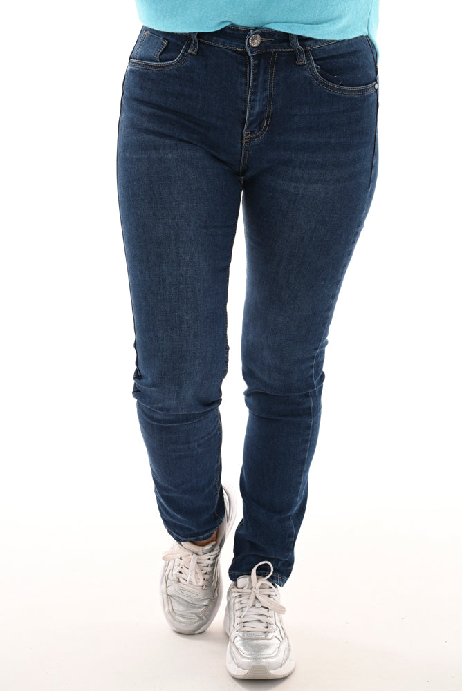 Karostar skinny jeans donkere wassing blauw