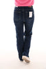 Karostar wide leg rits donkere wassing blauw