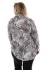 Blouse animal strass wit/bruin