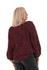 Blouse multi v-hals zwart/rood