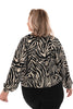 Silky blouse met strik zebra