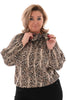 Silky blouse met strik snake