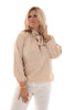 Silky blouse met strik beige