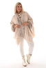 Vest fake fur manchet beige/roomwit