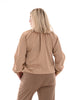 Silky blouse met strik camel