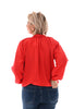 Silky blouse met strik rood