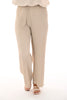 Wijde broek plisse beige