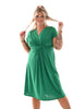 Half lange jurk knoop detail uni groen