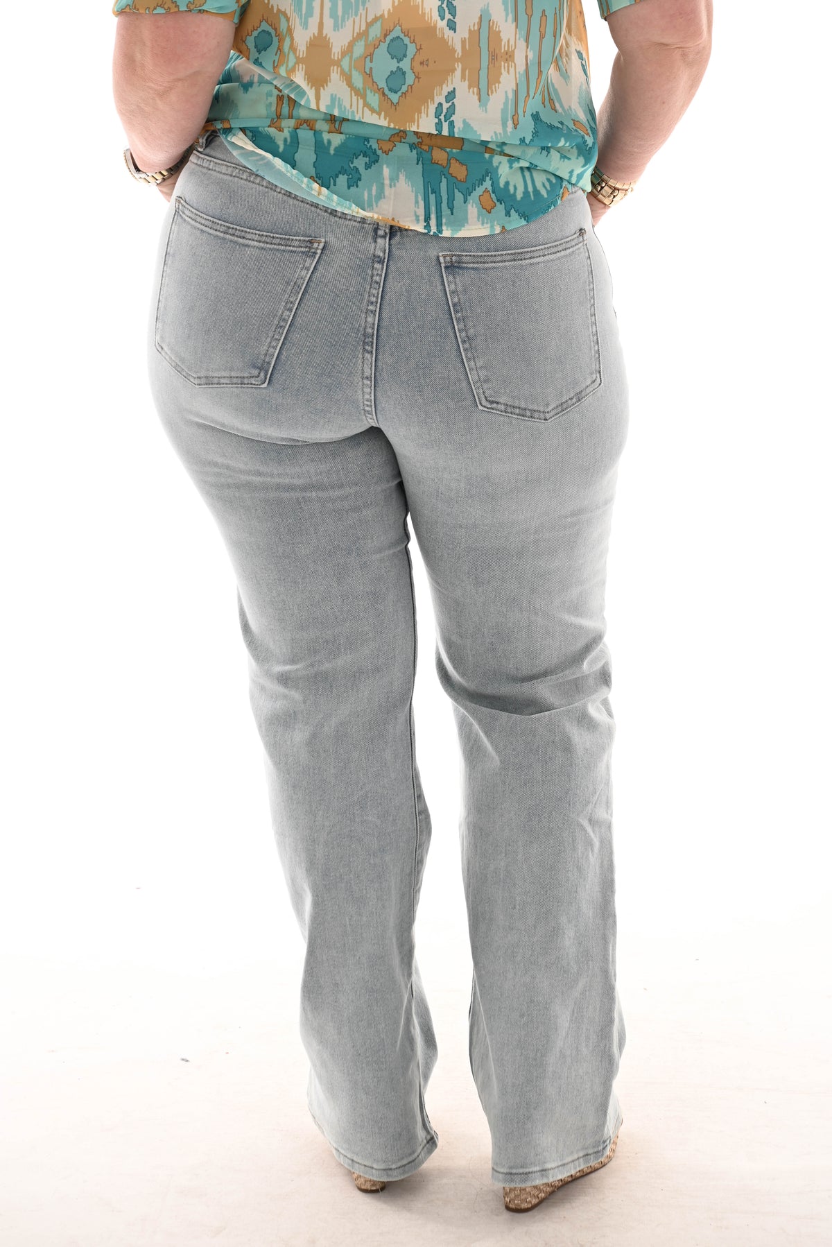 Norfy wide leg light stonewash