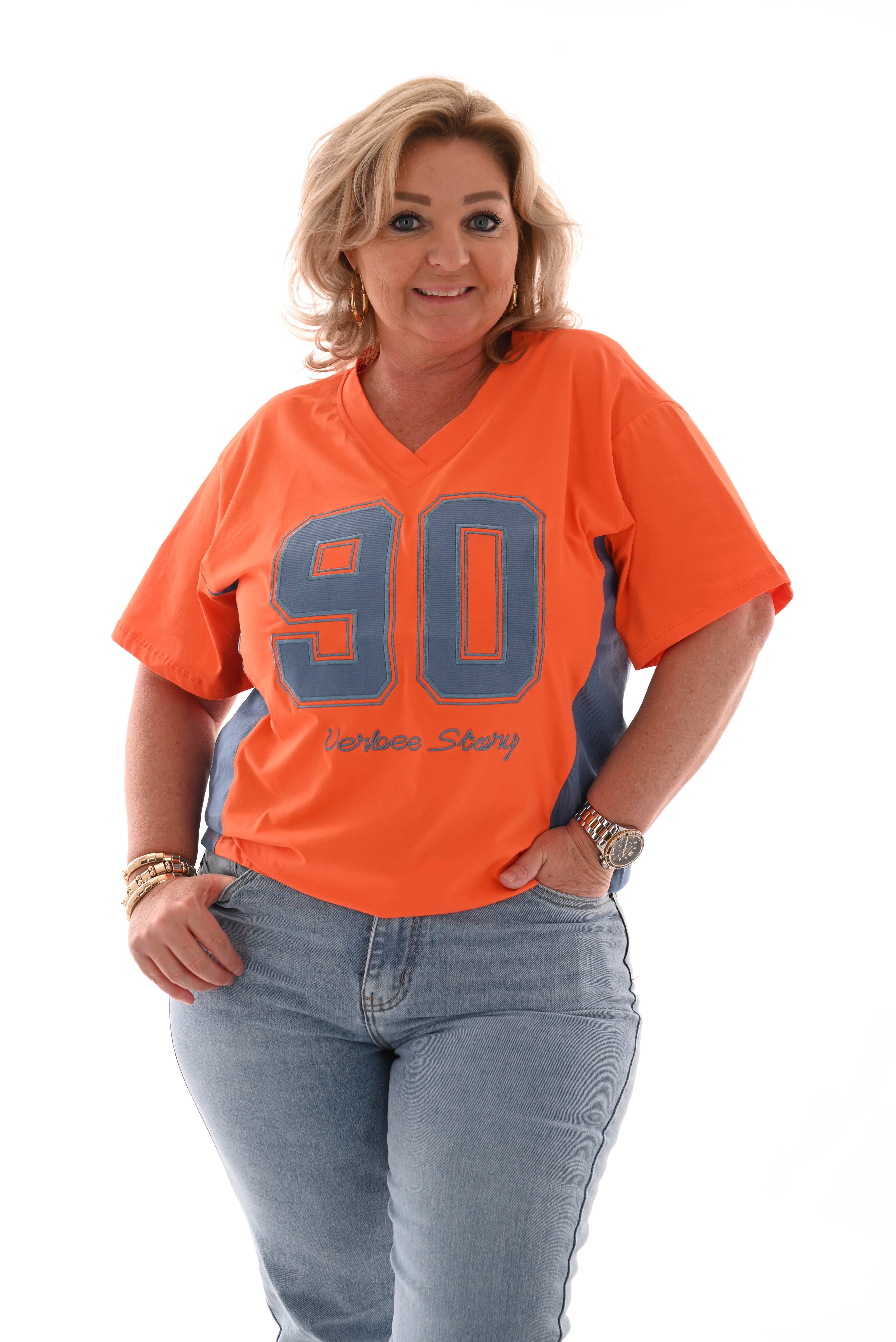 T-shirt ninety oranje