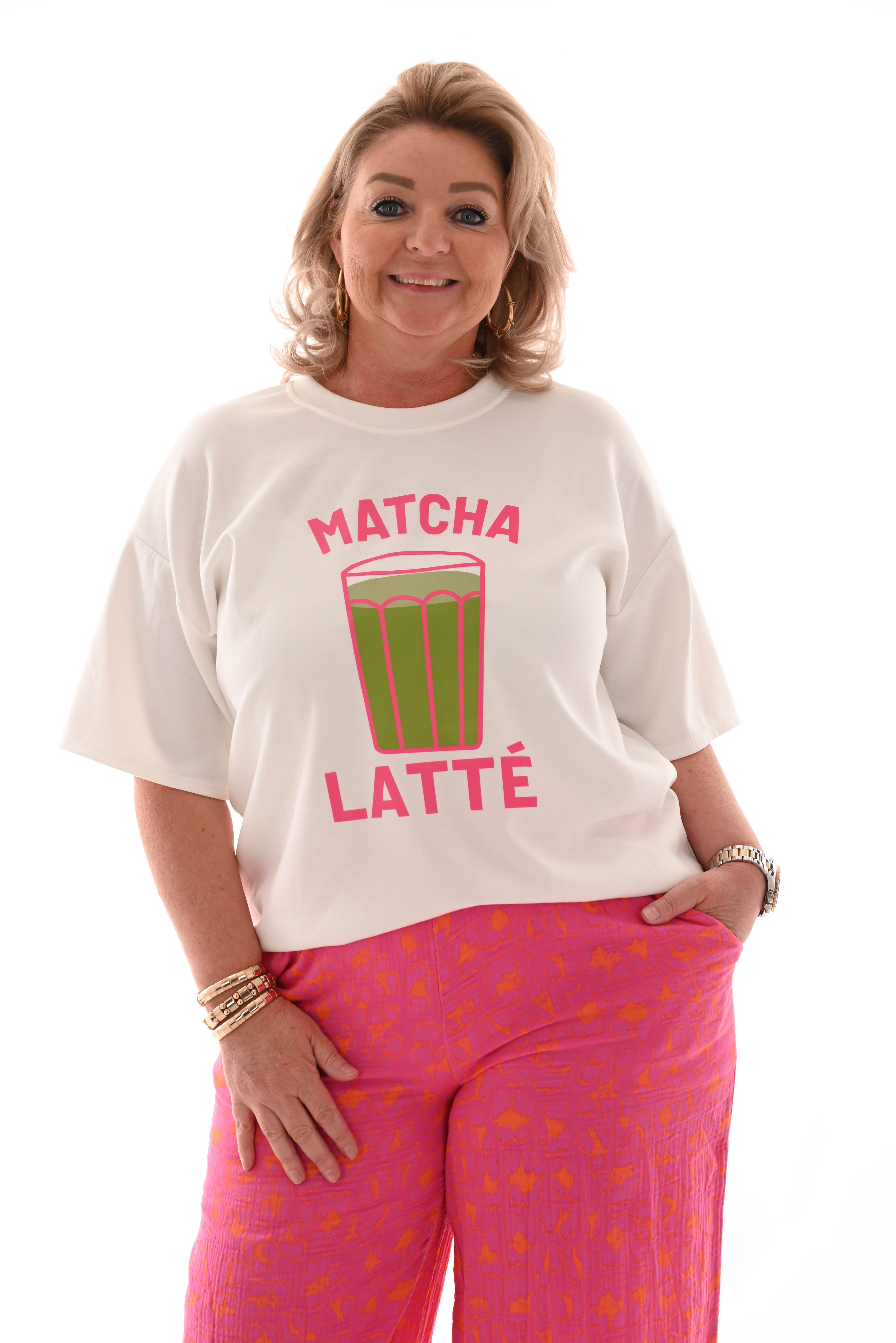 Sweater korte mouwen matcha latte