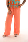 Wijde broek uni peach