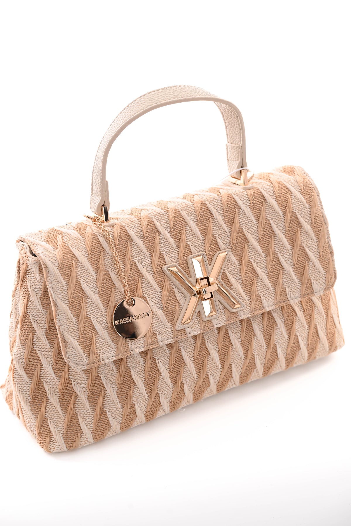 Crossbody tas beige