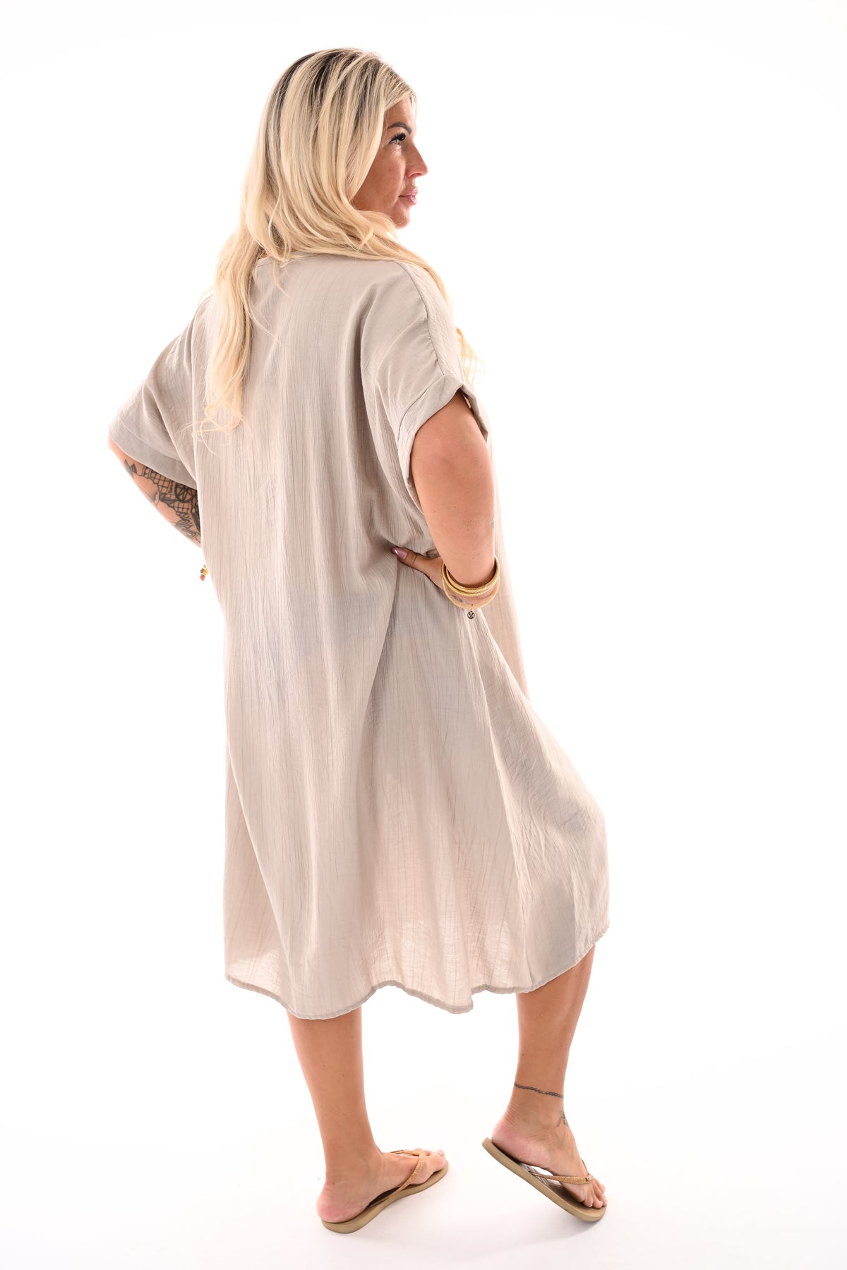 Tuniek v-hals uni taupe
