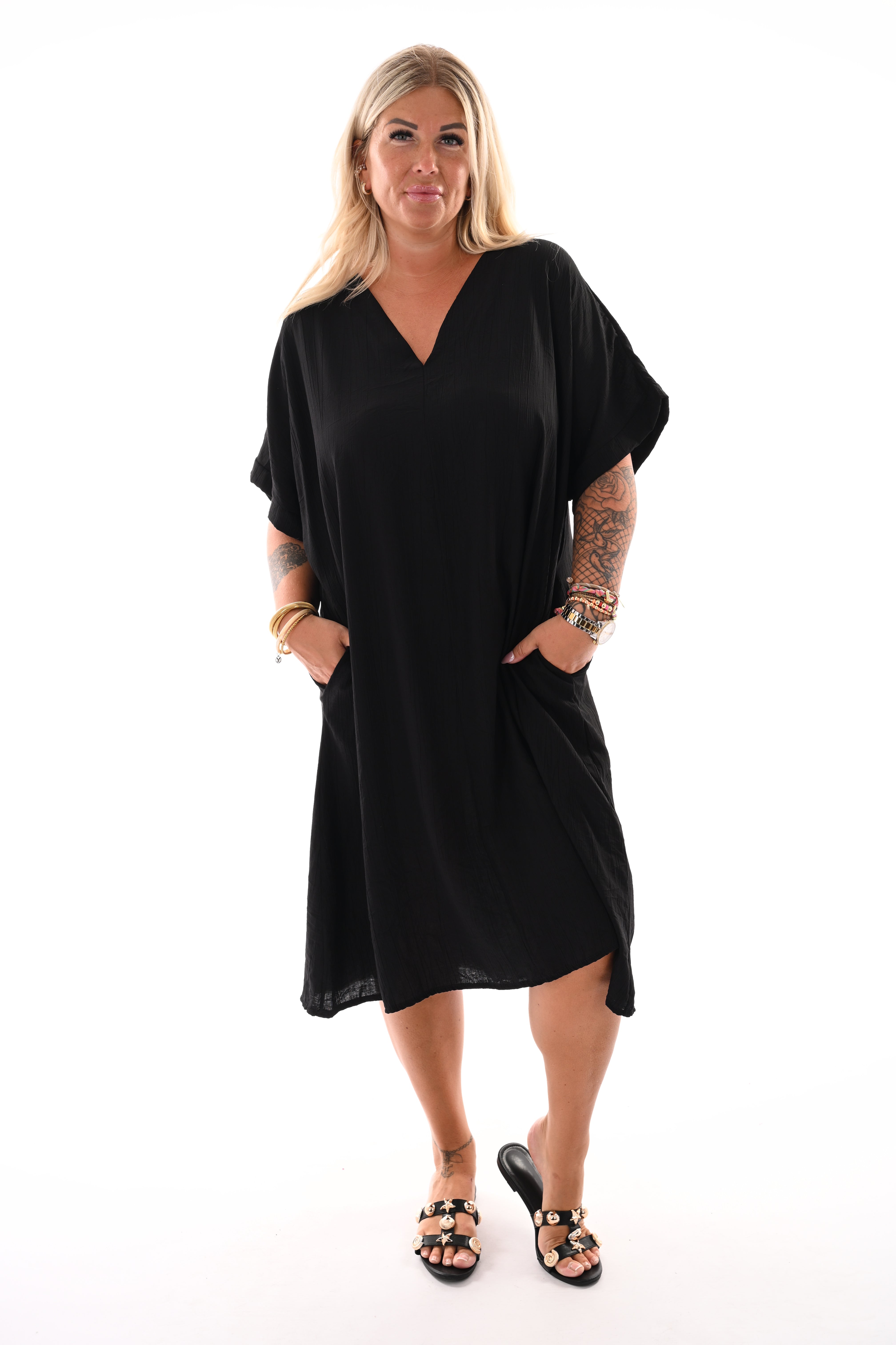 Tuniek v-hals uni zwart
