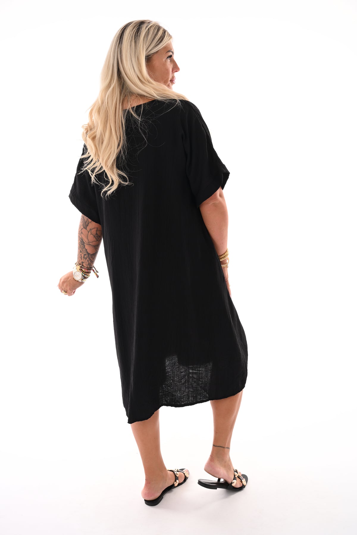 Tuniek v-hals uni zwart