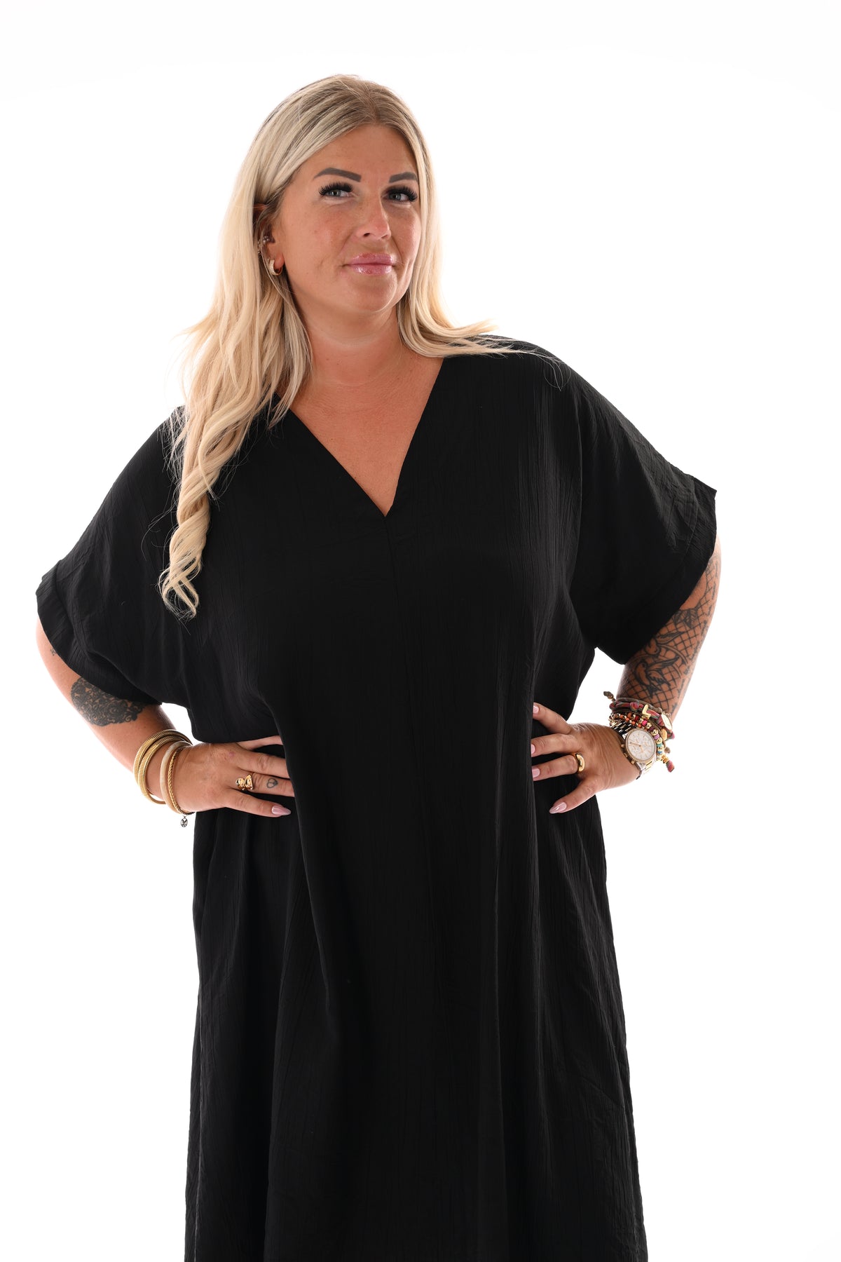 Tuniek v-hals uni zwart