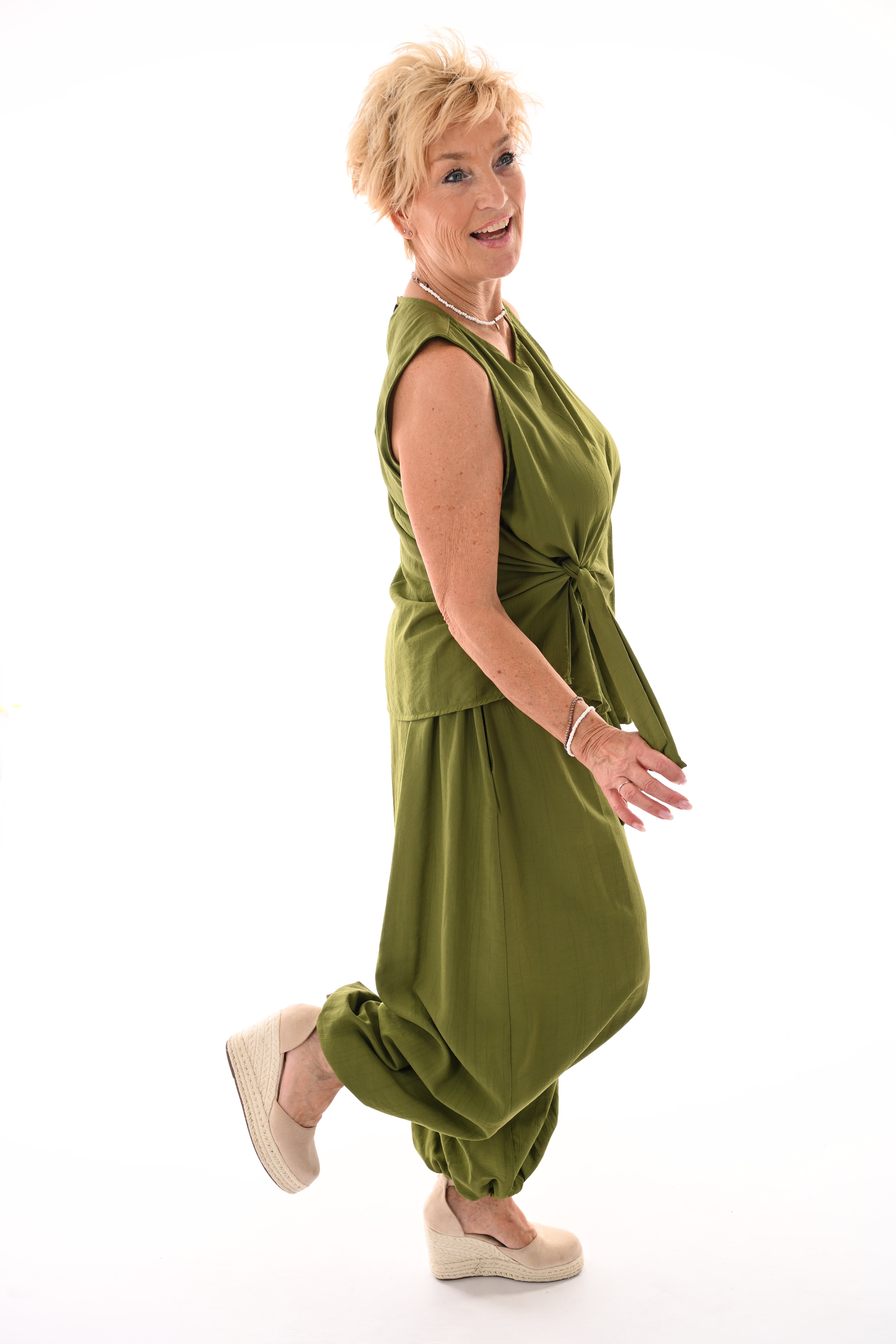 Tweedelig set ballon broek lime